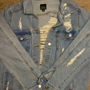 Distressed Denim Trucker Jacket
